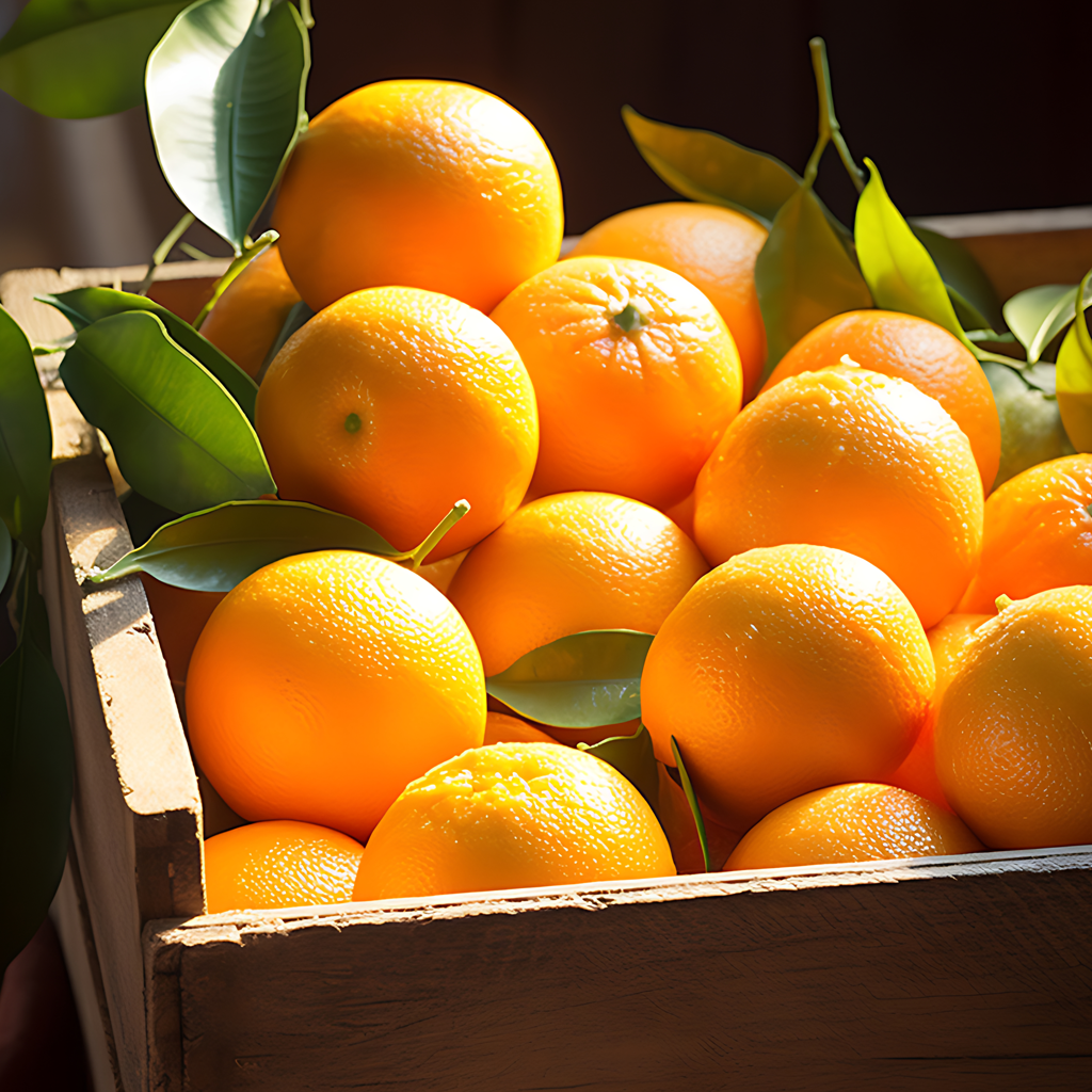 Freshly harvested oranges flowing into warehouse - Frutas Fenix export logistics